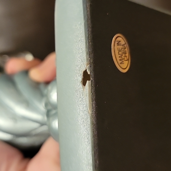 Candle Holder Greenish with Large White Real Candle Victorian Style - Picture 8 of 8